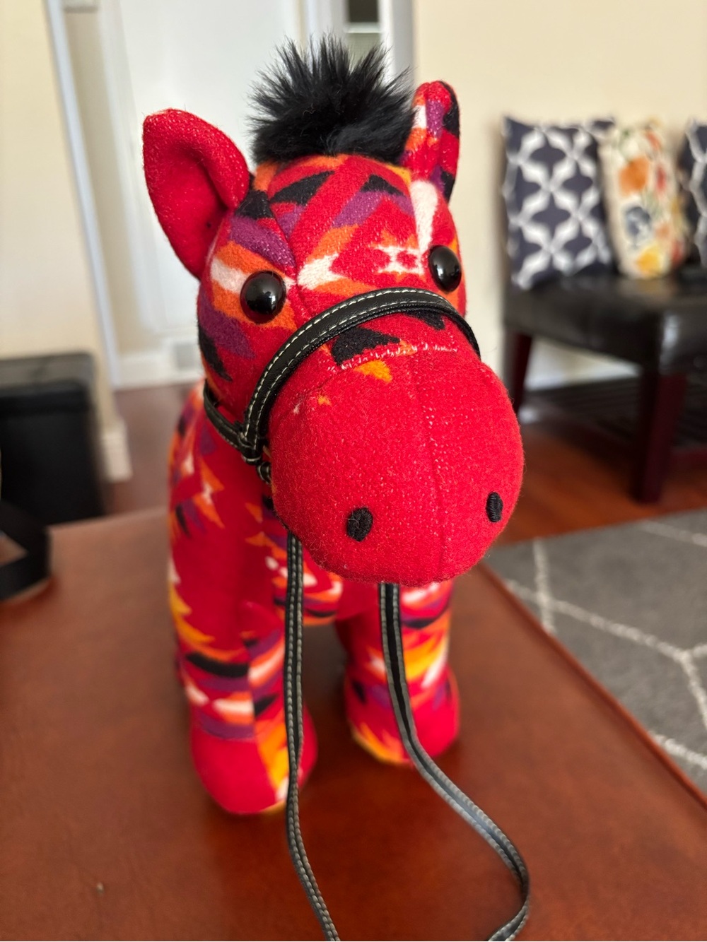 Pendleton GUND Franklin Horse Red & Black Patterned Plush Horse
